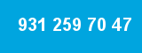 931 259 70 47 931 259 70 47